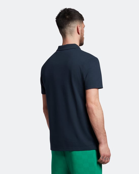 Lyle & Scott Sport Korte Mouwen Polo Shirt in Marineblauw - Image 3