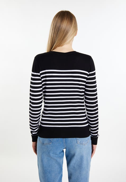 Dreimaster Cardigan women black white