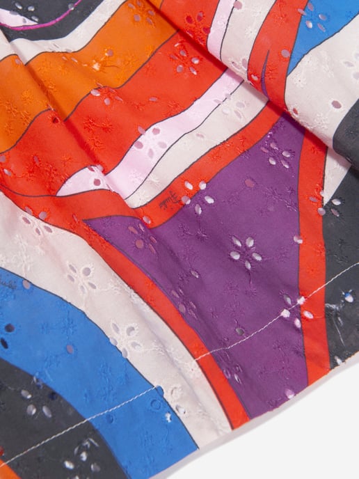 Pucci Girls Iride Woven Dress in Multicolour