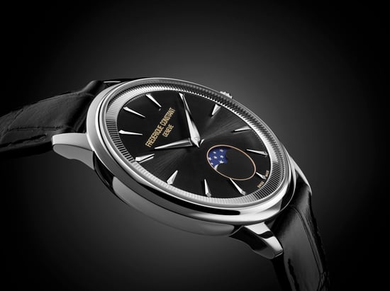 Frédérique Constant Moneta Maanfase Uniseks Zwarte Horloge FC-206B3S6 - Image 3