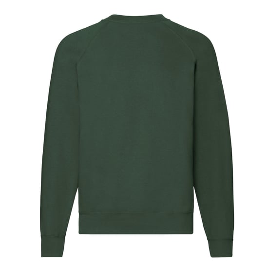 Fruit of the Loom Heren Klassiek Raglan Sweatshirt (Fles groen) - Image 2