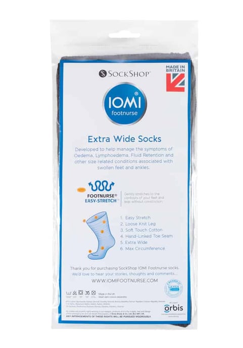 IOMI - Extra brede zachte katoenen oedeemsokken - Paars - Image 2