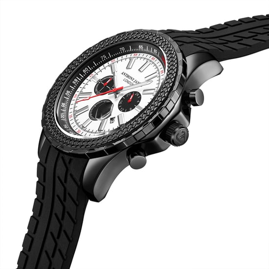 Handgemaakte Anthony James Limited Edition Chronograaf Dashboard wit - Image 3