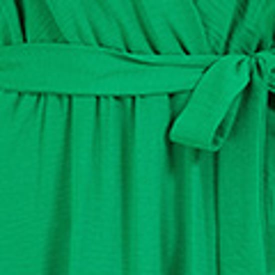 Mela Green Kimono Sleeve Midi Dress