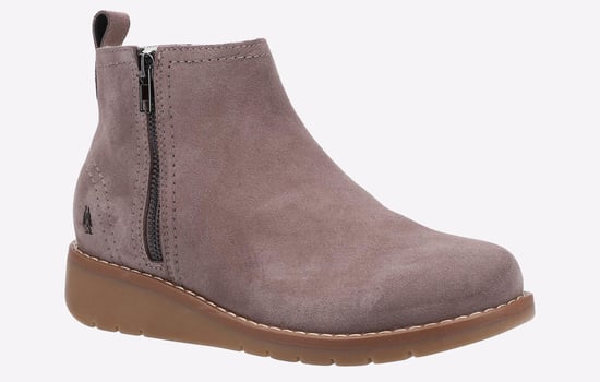 Hush Puppies Libby Suede Dames Laarzen In Muisbruin - Image 2