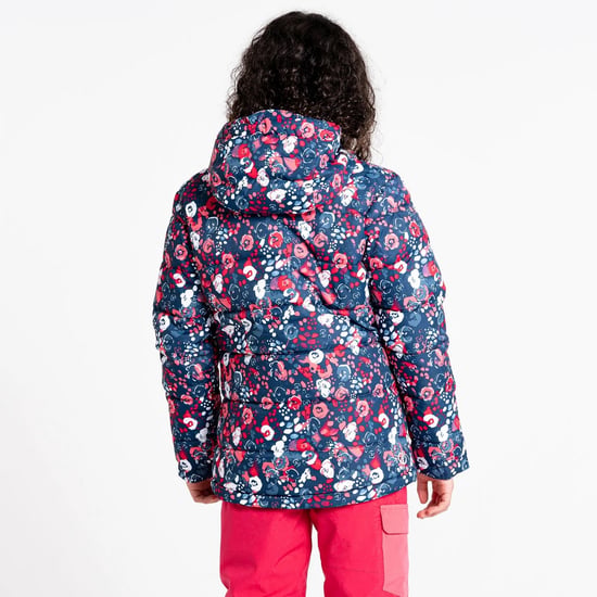 Dare 2B Girls Verdict Floral Waterproof Ski Jacket (Virtual Pink)