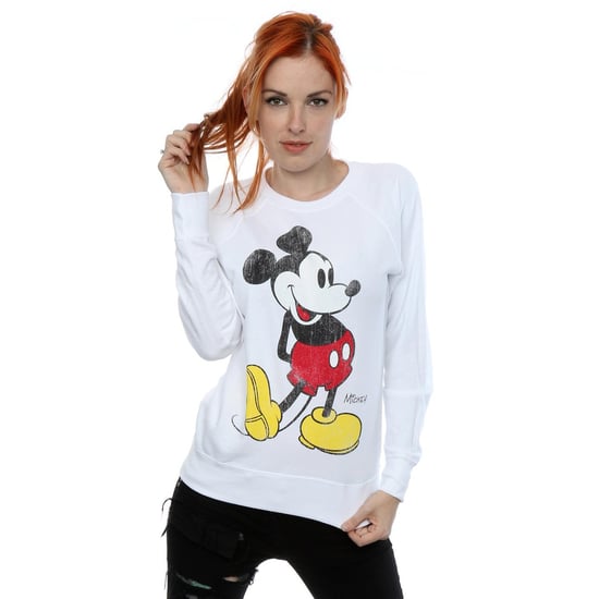 Disney Dames/Dames Mickey Mouse Classic Kick Sweatshirt (Wit) - Image 2
