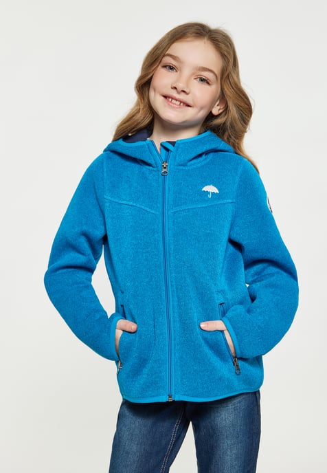 Schmuddelwedda Gebreide fleeceblouse meisjes (kinderen) Cyaanblauw gemêleerd - Image 3