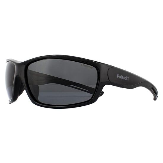 Polaroid Sport Wrap Mens Black Grey Polarized Sunglasses