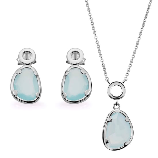 Orphelia 'Rivera' Dames 925 Zilveren Set: Ketting + Oorbellen - Zilver SET-7480/BC - Image 1