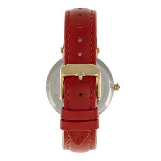 Bertha Emily Moeder van Parel Lederen Horloge met Band - Image 2