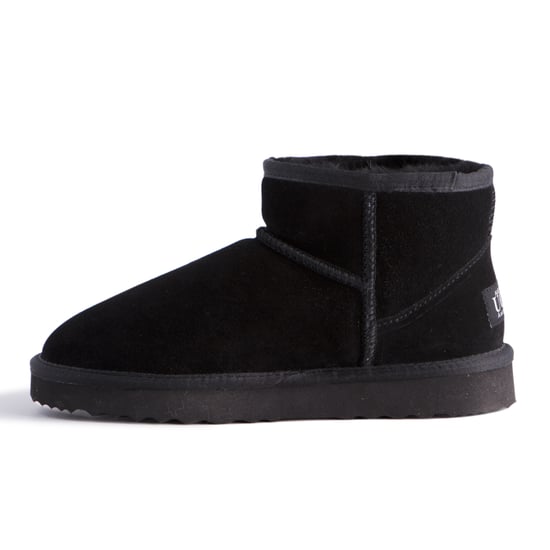 Aus Wooli "Bondi" Australia Short Sheepskin Ankle Boot, Black
