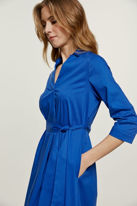 Midi Royal Blue Jurk met Riem - Image 4