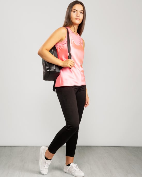 Armani Exchange Womens Layered Satin Blouse - Image 2
