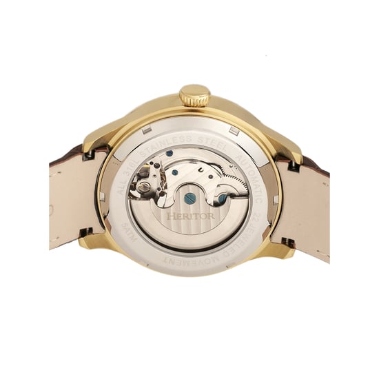 Heritor Automatische Gregory Semi-Skelet Leather-Band Horloge - Image 4