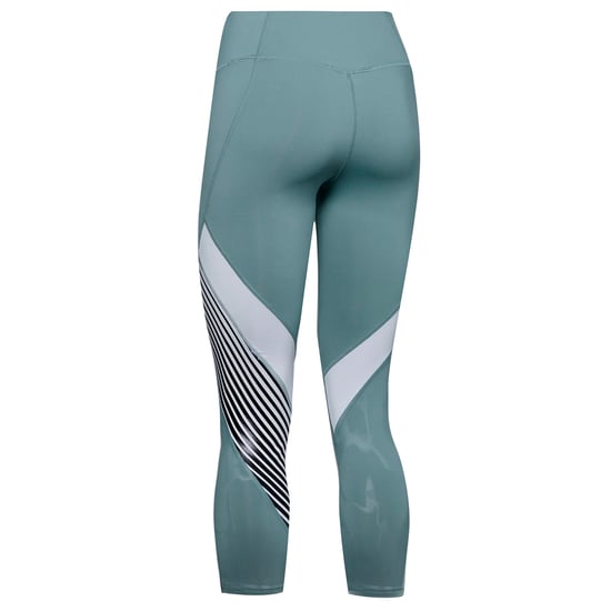 Under Armour Womens Rush Embossed Shine Crop Leggings Tight 1351717 396