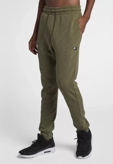 Nike Sportswear Optic Heren Fleece Crew Tracksuit in Olijfgroen - Image 3