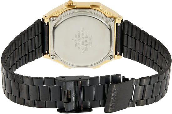 Casio Retro Unisex Zwarte Horloge A168WEGB-1BEF - Image 3