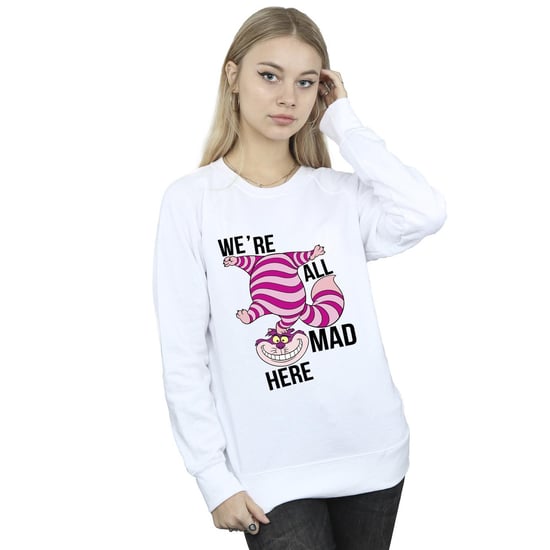 Disney Womens/Ladies Alice In Wonderland All Mad Here Sweatshirt (White)