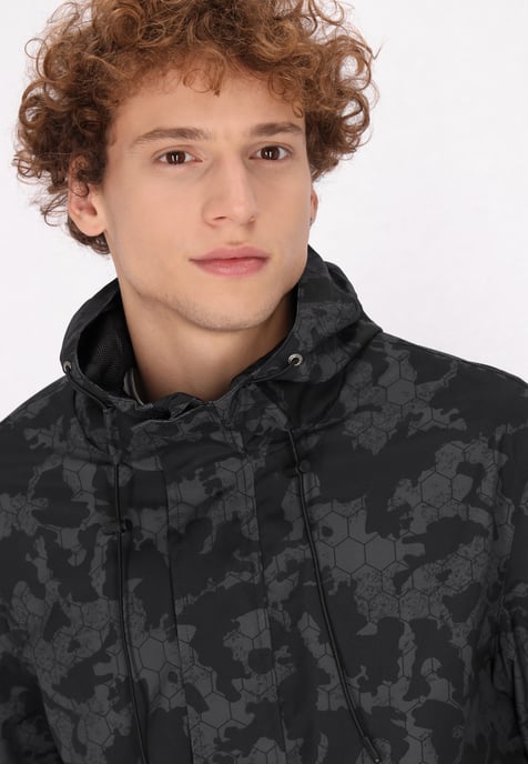 Mo Anorak Heren Donkergrijs zwart camouflage - Image 5