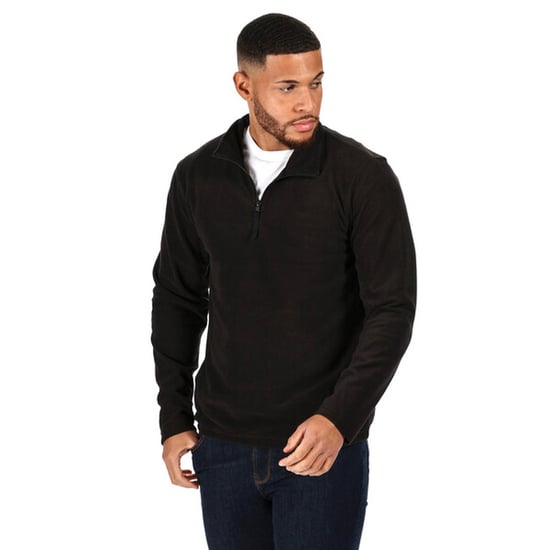 Regatta Mens Micro Zip Neck Fleece Top (Black)