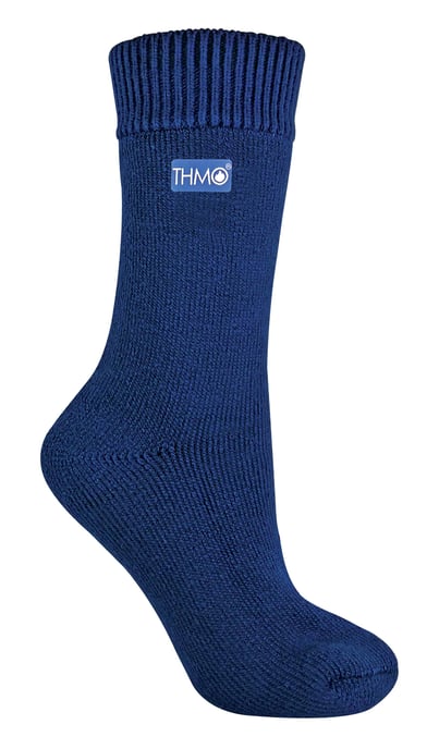 THMO - Dames Fleece Gevoerde Winter Thermische Sokken - Marine - Image 1