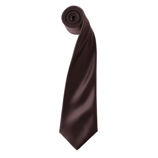Premier Satijnen stropdas voor volwassenen (Bruin) - Image 1