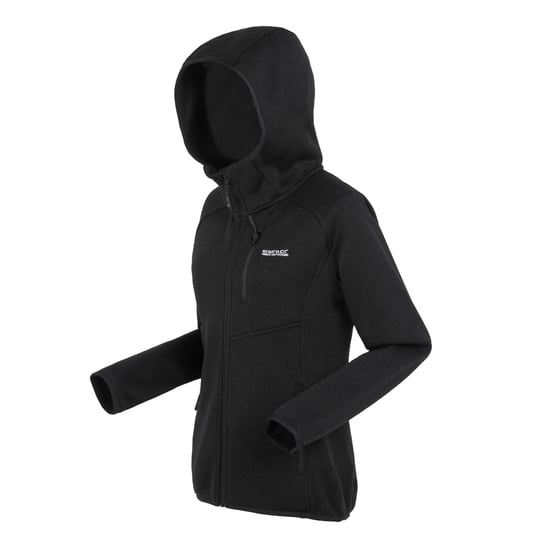 Regatta Womens/Ladies Newhill Marl Hooded Fleece Jacket (Black)