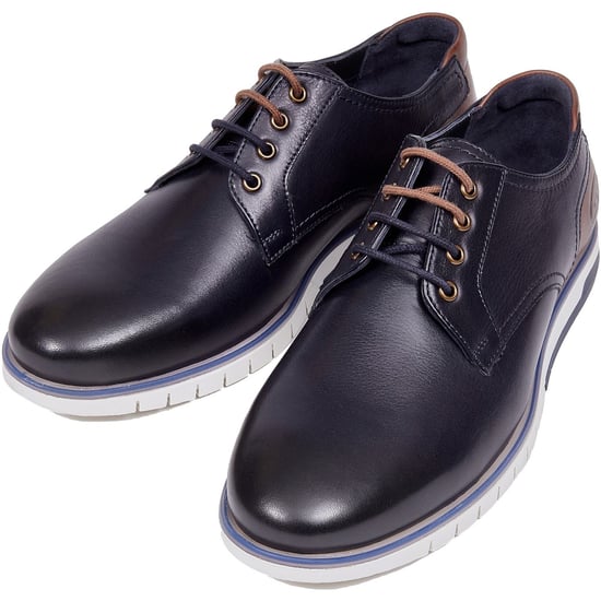 Pod Cillian Leer Heren Navy Veterschoenen - Image 6