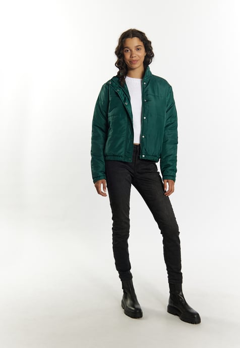 Mymo Licht gewatteerd blousonjack Dames donkergroen - Image 2