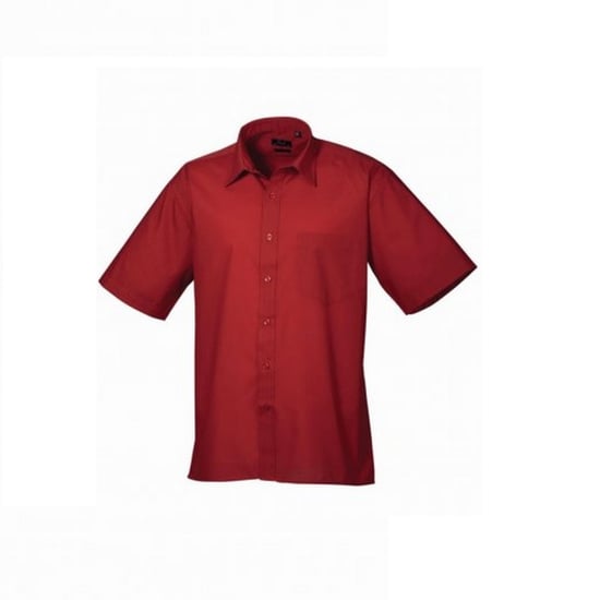 Premier Herenshirt met korte mouwen Popeline (Bourgondië) - Image 1