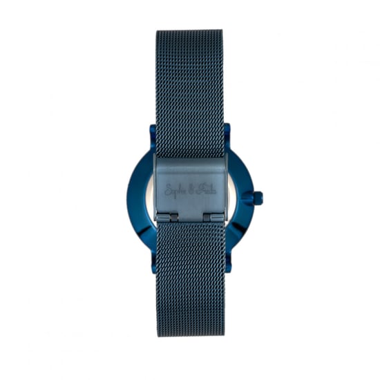 Sophie & Freda Savannah Mesh Bracelet Watch w/Swarovski Crystals