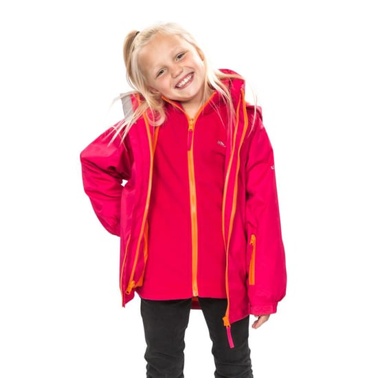 Trespass Kinderen/Kinderen Rockcliff Waterdicht 3-in-1 Jasje (Framboos) - Image 2