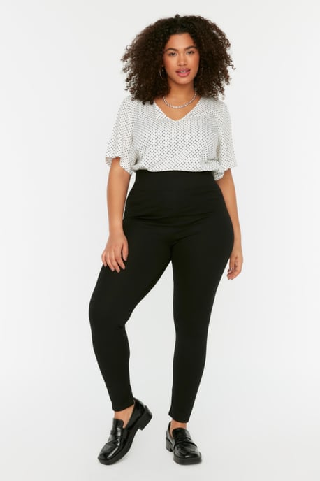 Trendyol Vrouwelijk Lange mouw Hoge taille Mager Grote maten panty - Image 2