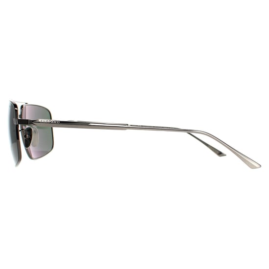 Chopard Aviator Mens Total Shiny Gunmetal  Grey Green Polarised  SCHF21M
