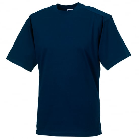 Russell Europa Heren Werkkleding Korte Mouwen Katoenen T-Shirt (Franse marine) - Image 4