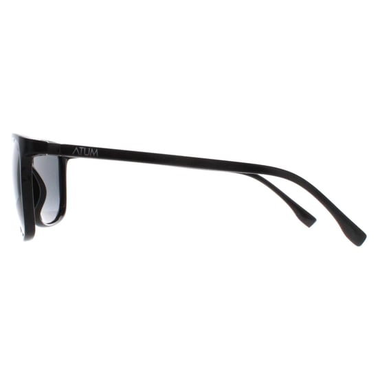 Atum Rectangle Mens Shiny Black Smoke Grey Quill