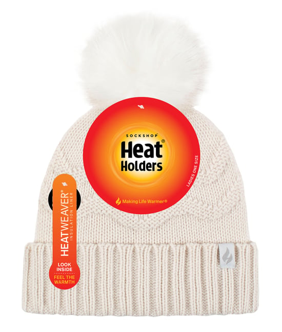 Heat Holders Dames Winter Bont Pom Pom Beanie Muts - Room - Image 2