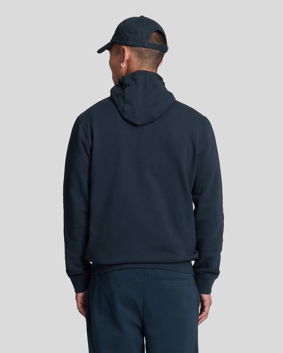 Lyle & Scott hybride Jet Dark Navy-hoodie met rits - Image 3