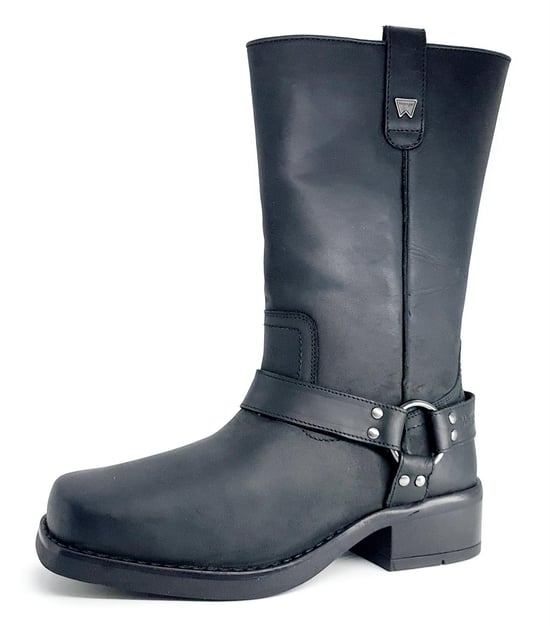 Wrangler Highway Leather Black Mens Chelsea Biker Boots - Image 1