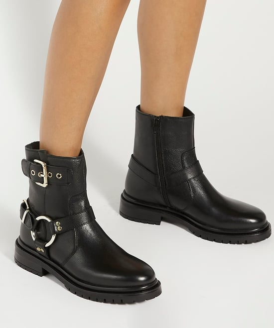 Dune Ladies Panos - Cleated Sole Biker Boots