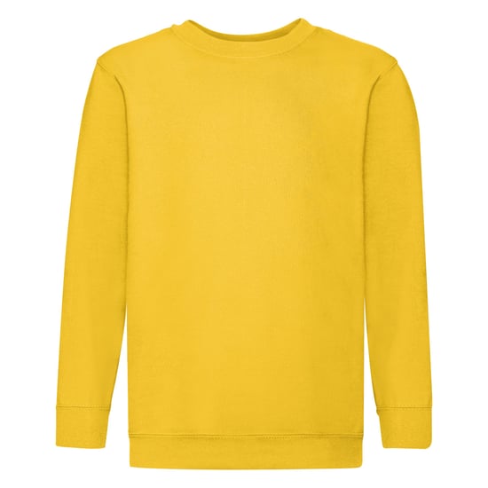 Fruit Of The Loom Childrens Unisex Set In Sleeve Sweatshirt (Zonnebloem) - Image 1