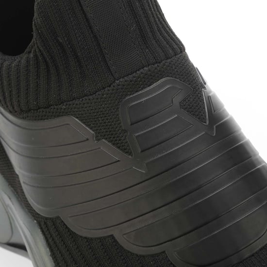 Armani gebreide herentrainers in zwart - Image 5