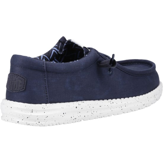HEYDUDE Wally Canvas 100% Katoen Heren Navy Bootschoenen - Image 2
