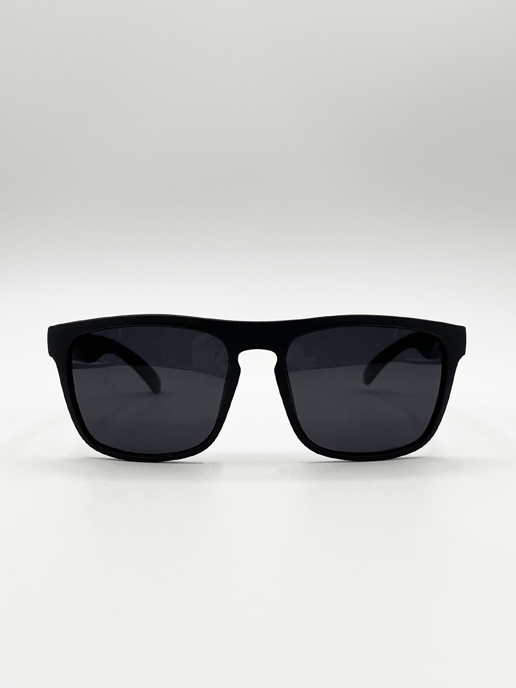 Matte Black Wayfarer Sunglasses - Image 1