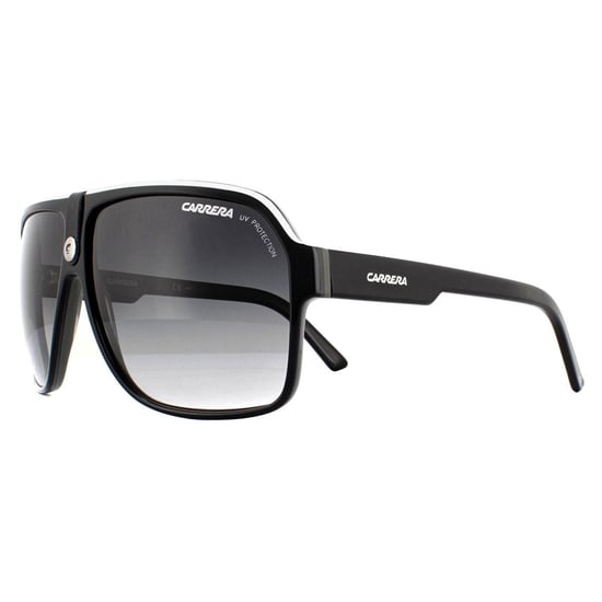 Carrera Aviator Unisex Black and White Grey Gradient Sunglasses