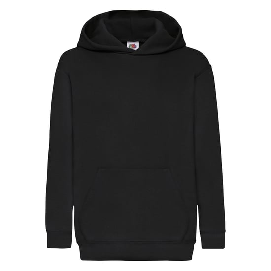 Fruit Of The Loom Kinder Unisex Sweatshirt Met Capuchon / Hoodie (Zwart) - Image 1