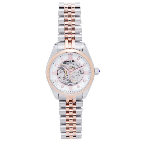 Empress Magnolia Automatic MOP Skeleton Dial Bracelet Watch