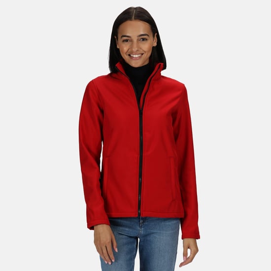 Regatta Womens/Ladies Ablaze Printable Soft Shell Jacket (Classic Red/Black)