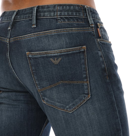 Heren Armani J06 Slim Fit Jeans in Denim - Image 3